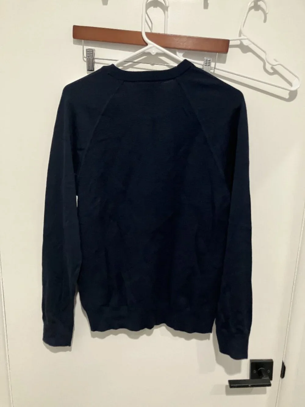 Banana Republic Men's Supima Cotton Crewneck Pique Sweatshirt, Navy, Small, NWT